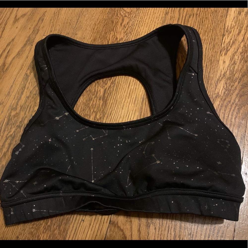 Joy lab sports bra black gold size medium